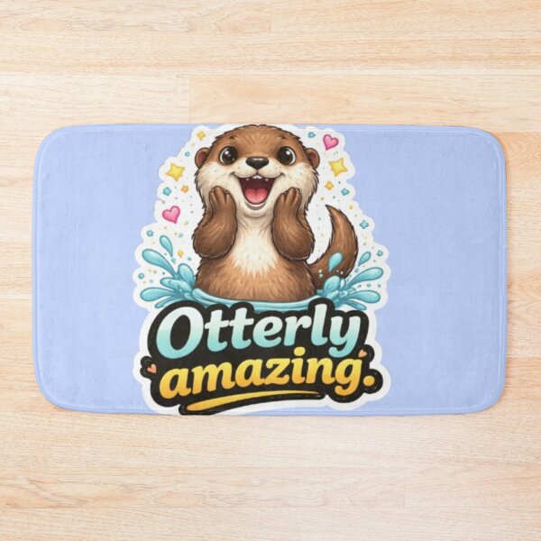 Item preview, Excited Otter Sticker – Otterly Amazing – Cute Happy Otter Cartoon designed and sold by Pond21.