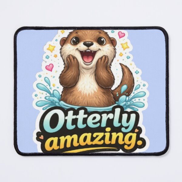 Item preview, Excited Otter Sticker – Otterly Amazing – Cute Happy Otter Cartoon designed and sold by Pond21.