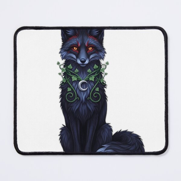 Item preview, Gothic Fox Familiar Ivy Collar Moon Pin designed and sold by IllumeInk.