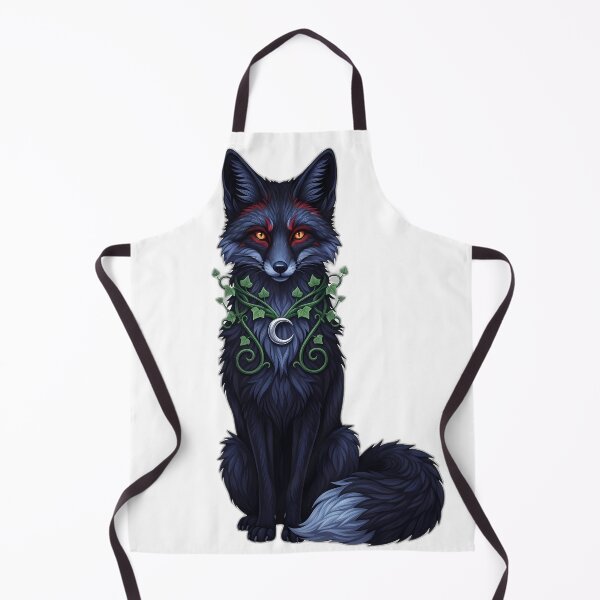 Item preview, Gothic Fox Familiar Ivy Collar Moon Pin designed and sold by IllumeInk.