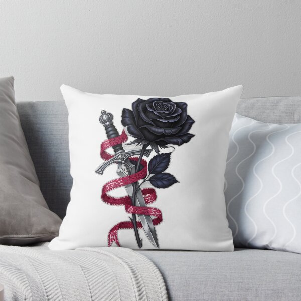 Item preview, Black Rose Silver Dagger Lace Ribbon designed and sold by IllumeInk.