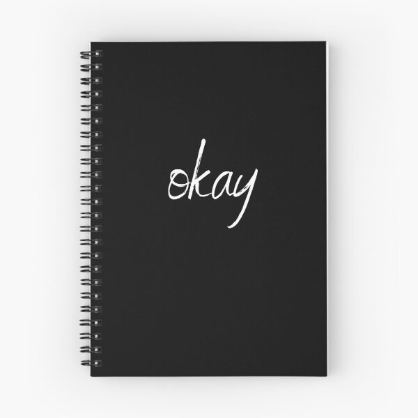Item preview, Okay Minimal Typography White Text on Black Background designed and sold by onubi.