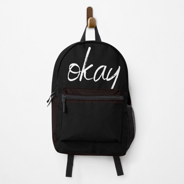 Item preview, Okay Minimal Typography White Text on Black Background designed and sold by onubi.