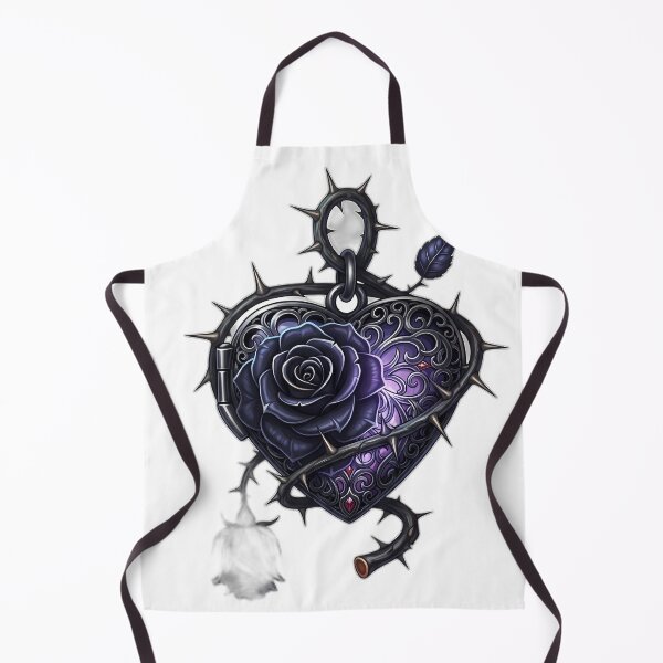 Item preview, Black Rose Heart Locket Thorn Stem designed and sold by IllumeInk.
