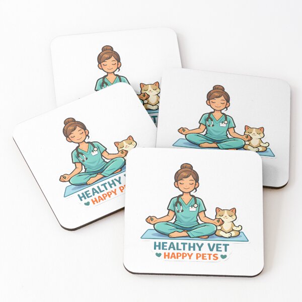 Item preview, Healthy Vet Happy Pets Yoga Shirt | Veterinary Fitness Lifestyle Collection Design designed and sold by Bettybee00.