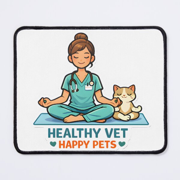 Item preview, Healthy Vet Happy Pets Yoga Shirt | Veterinary Fitness Lifestyle Collection Design designed and sold by Bettybee00.