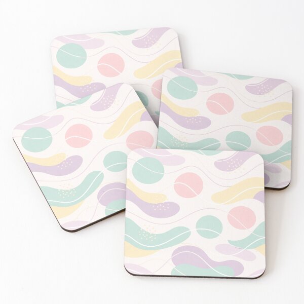 Item preview, Pastel Abstract Seamless Pattern Waves and Circles designed and sold by GoDesign1.