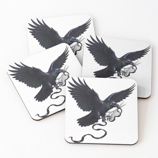 Item preview, Raven Silver Scissors Black Ribbon designed and sold by IllumeInk.