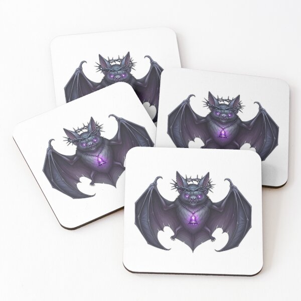 Item preview, Bat Familiar Thorn Crown Amethyst Bell designed and sold by IllumeInk.