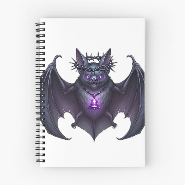 Item preview, Bat Familiar Thorn Crown Amethyst Bell designed and sold by IllumeInk.