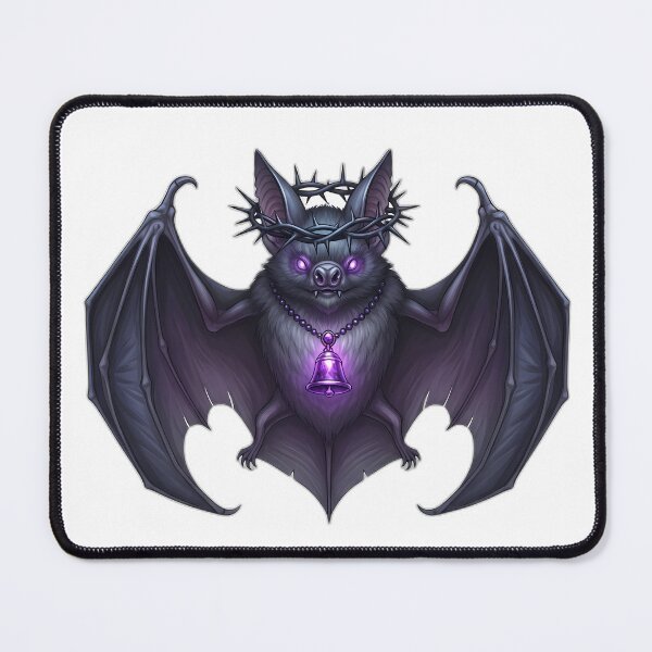 Item preview, Bat Familiar Thorn Crown Amethyst Bell designed and sold by IllumeInk.
