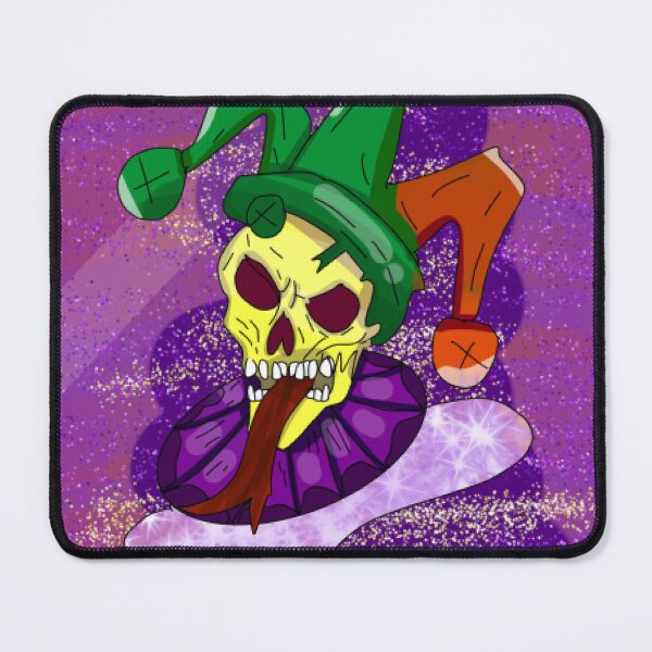 Item preview, Psychedelic Jester Skull Graphic - Glittery Purple Macabre Clown Art designed and sold by StarSplatter.