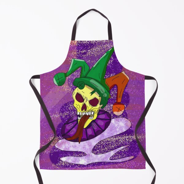 Item preview, Psychedelic Jester Skull Graphic - Glittery Purple Macabre Clown Art designed and sold by StarSplatter.