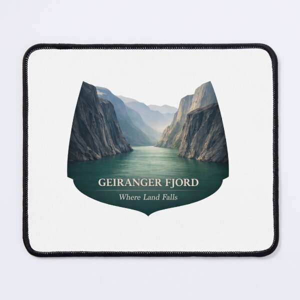 Item preview, Geiranger Fjord Where Mountains Lean In designed and sold by EdvvinStudios.