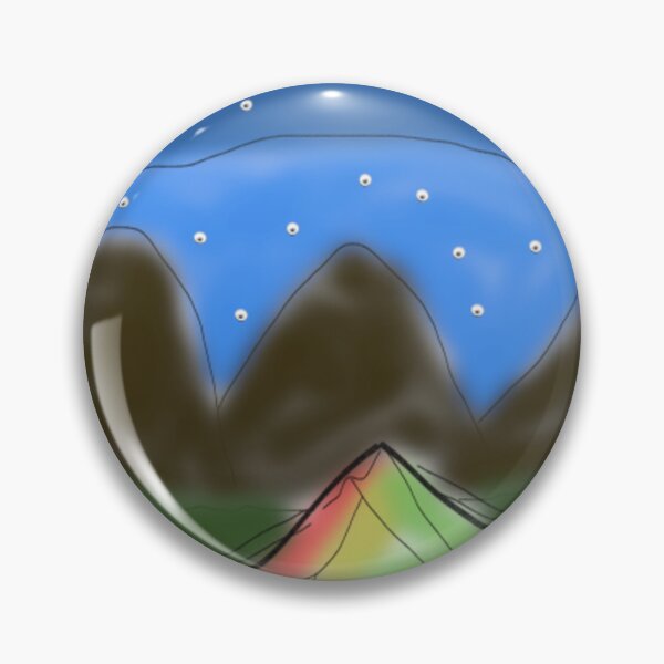 Item preview, Whimsical Camping Tent Under Starry Night Sky - Colorful Childlike Mountain Graphic designed and sold by StarSplatter.