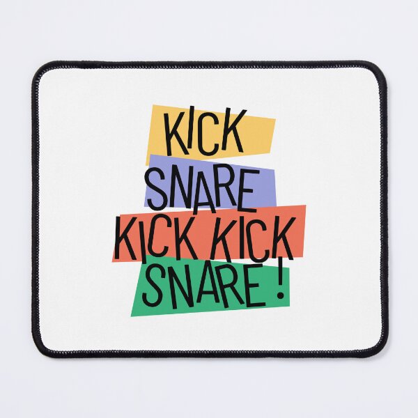 Item preview, Kick Snare Drum Beat Colourful Retro Jazz Typography designed and sold by Be-bored.