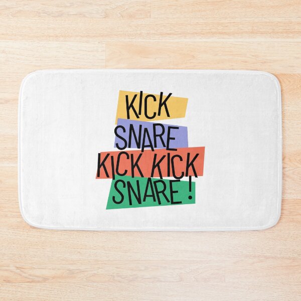 Item preview, Kick Snare Drum Beat Colourful Retro Jazz Typography designed and sold by Be-bored.