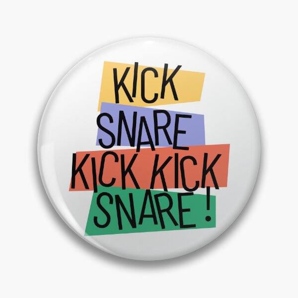 Item preview, Kick Snare Drum Beat Colourful Retro Jazz Typography designed and sold by Be-bored.