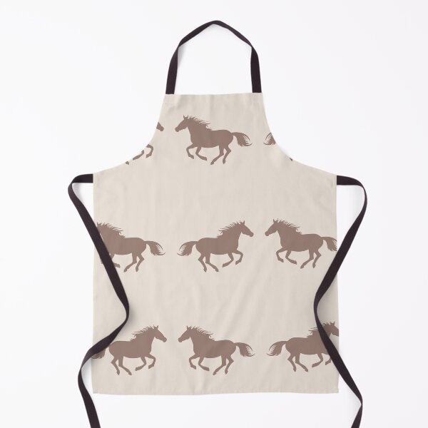 Item preview, Boho Horse Pattern Beige and Brown Minimalist Animal Design designed and sold by lunadesignsmoon.