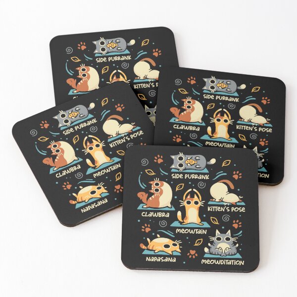 Item preview, Cat Yoga Poses - Funny Zen Kittens designed and sold by Snouleaf.