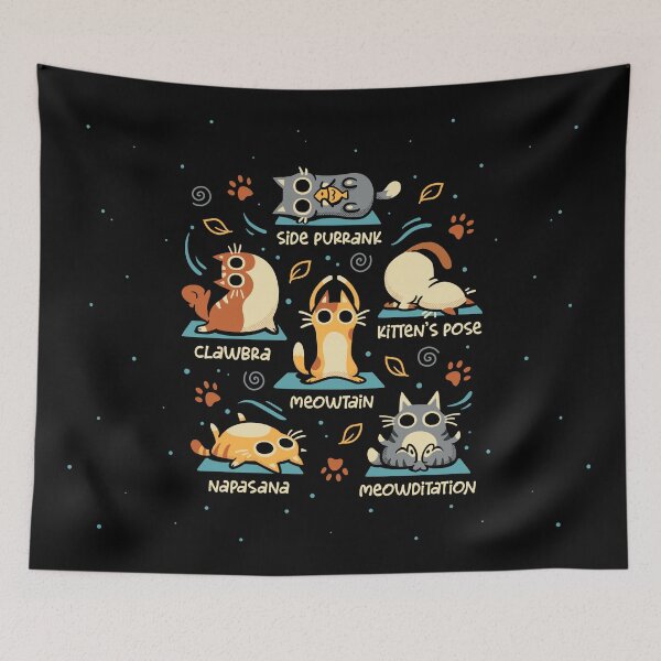 Item preview, Cat Yoga Poses - Funny Zen Kittens designed and sold by Snouleaf.