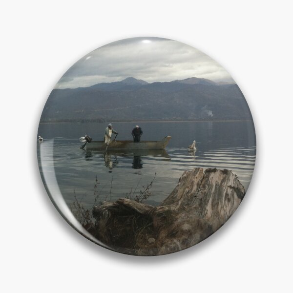 Item preview, Fishermen Swans Misty Lake Kastoria Winter designed and sold by T-C-P.