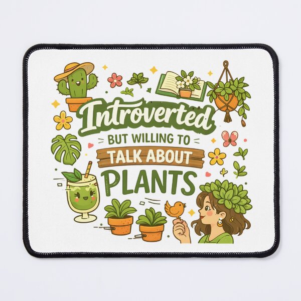 Item preview, Introverted But Willing to Talk About Plants | Cute Plant Lover Shirt | Funny Introvert Gardening Gift designed and sold by CosmicSplendor.