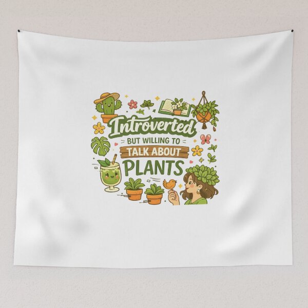Item preview, Introverted But Willing to Talk About Plants | Cute Plant Lover Shirt | Funny Introvert Gardening Gift designed and sold by CosmicSplendor.