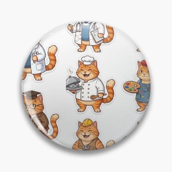 Item preview, Orange cat Career( scientist, teacher) designed and sold by RiCuteCats.