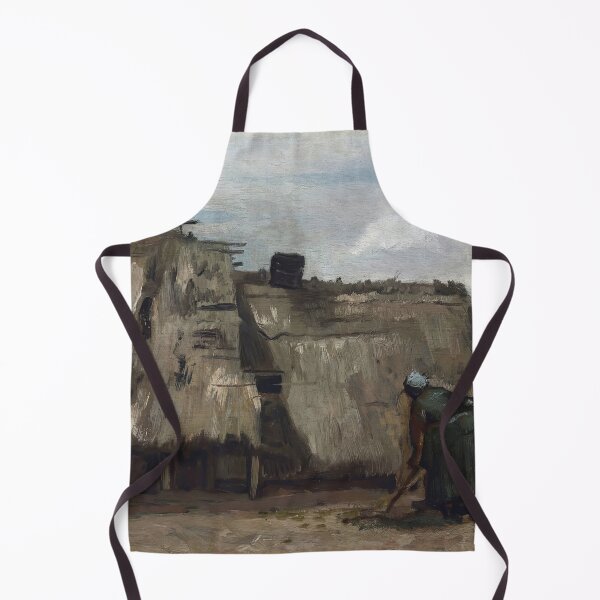 Item preview, A Peasant Woman Digging by Vincent van Gogh: Rustic Cottage Fine Art Print designed and sold by artofuniverse.