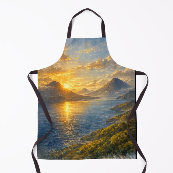 Item preview, Lake Atitlan -water volcano landscape designed and sold by DamioPolArt.