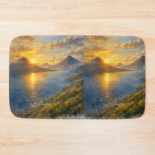 Item preview, Lake Atitlan -water volcano landscape designed and sold by DamioPolArt.
