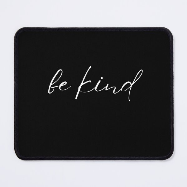 Item preview, Be Kind Minimal Typography White Text on Black Background designed and sold by onubi.