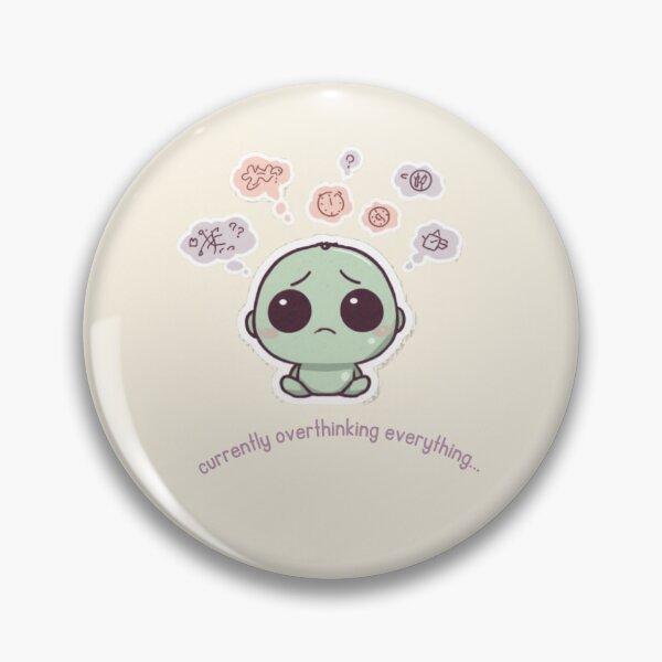 Item preview, Currently Overthinking Everything Relatable Mood Character designed and sold by CozyCramStudio.