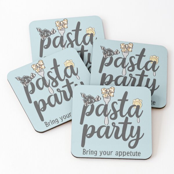 Item preview, Pasta Party Coquette Bows Foodie Typography designed and sold by PACS0011.
