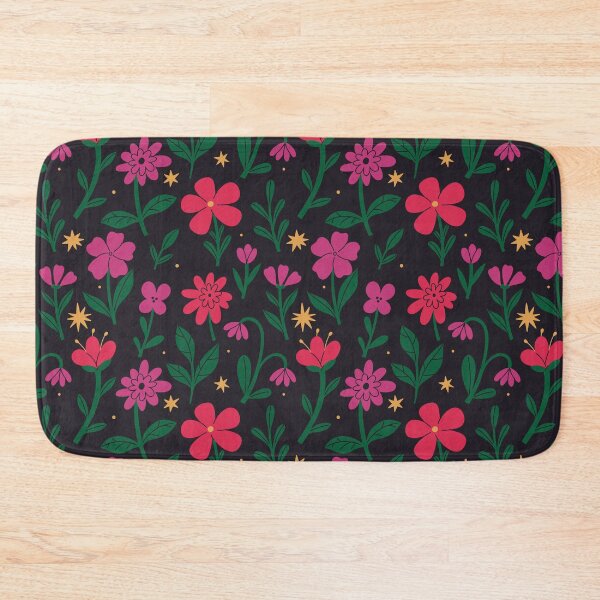 Item preview, purple and red flowers on a dark background designed and sold by burbura.