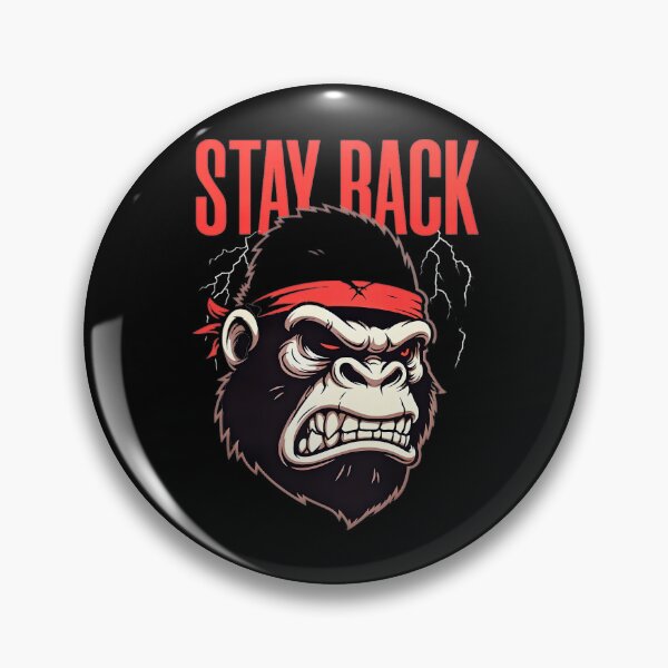 Item preview, Angry Gorilla – Stay Back Aggressive Warning Street Style designed and sold by Taans-Creation.