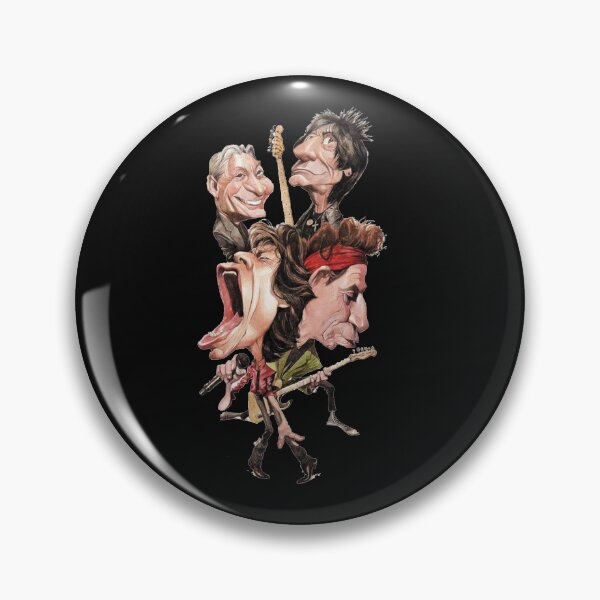 Artikelvorschau, Die Rolling Stones – Rocklegenden-Karikatur: Mick Jagger, Keith Richards, Ronnie Wood & Charlie Watts entworfen und verkauft von MillieRhodes.