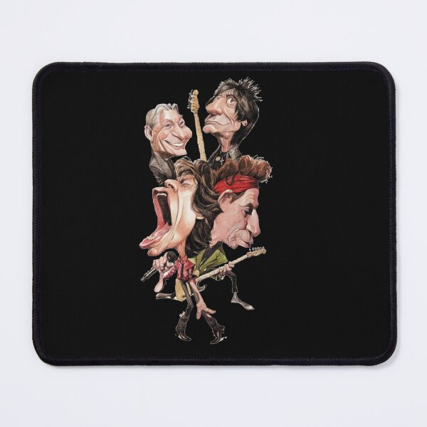 Item preview, The Rolling Stones Rock Legends Caricature - Mick Jagger, Keith Richards, Ronnie Wood & Charlie Watts designed and sold by MillieRhodes.