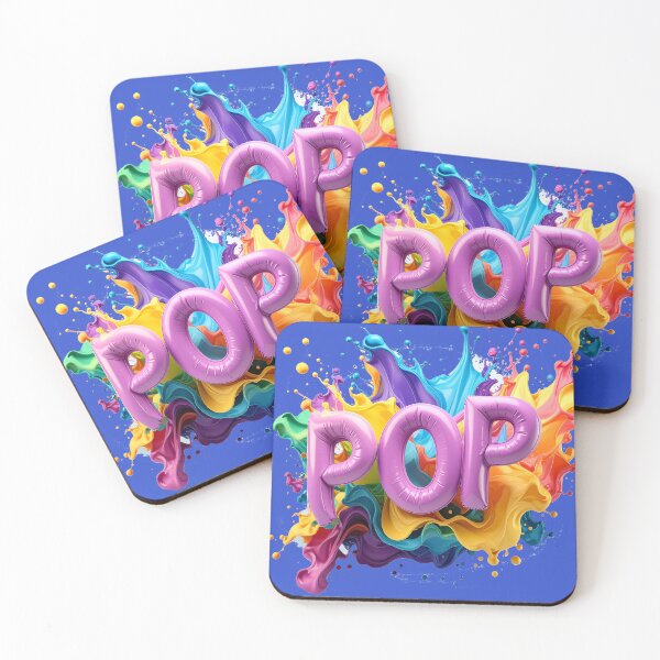 Item preview, Pop Art 3D Balloon Typography Multicolor Paint Splash Vibrant Rainbow Foil Graphic Bold Streetwear Statement Colorful Ink Explosion Modern Aesthetic Design designed and sold by icemanphotos.