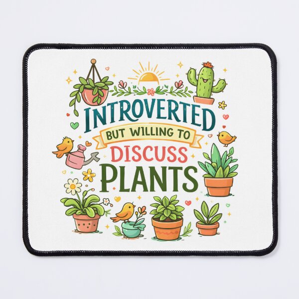 Item preview, Introverted But Willing to Discuss Plants | Cute Plant Lover Design | Funny Introvert Gift designed and sold by CosmicSplendor.
