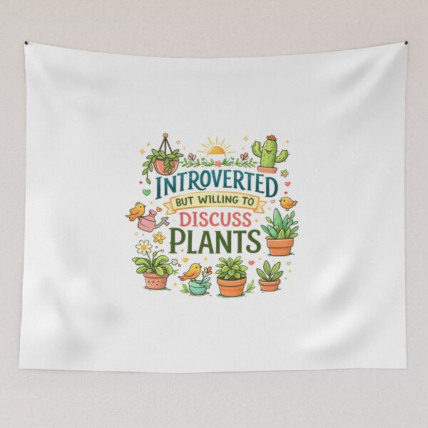 Item preview, Introverted But Willing to Discuss Plants | Cute Plant Lover Design | Funny Introvert Gift designed and sold by CosmicSplendor.