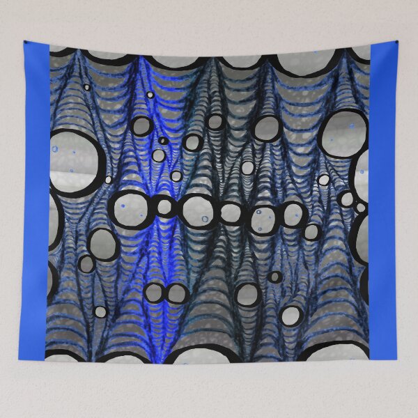 Item preview, BlueWave Bubble Pop Retro Style Abstract designed and sold by Flow-and-Form.