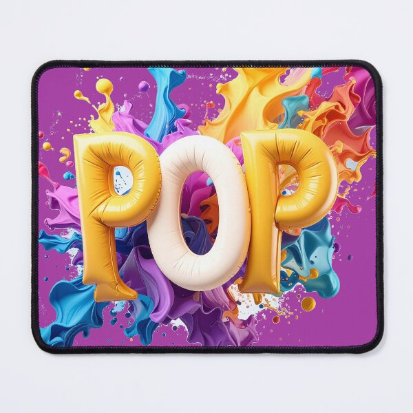 Item preview, Pop Art 3D Balloon Typography Multicolor Paint Splash Vibrant Rainbow Foil Graphic Bold Streetwear Statement Colorful Ink Explosion Modern Aesthetic Design designed and sold by icemanphotos.