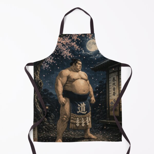 Item preview, Sumo Moon Vigil – Sakura Night Art designed and sold by ArtFreshStudio.