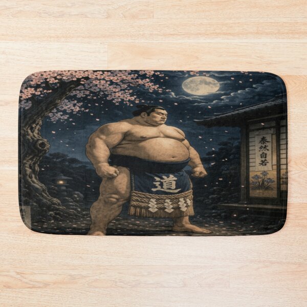 Item preview, Sumo Moon Vigil – Sakura Night Art designed and sold by ArtFreshStudio.