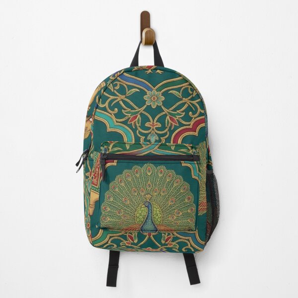 Item preview, Royal Rajput Peacock and Elephant Decorative Pattern designed and sold by RajRang.