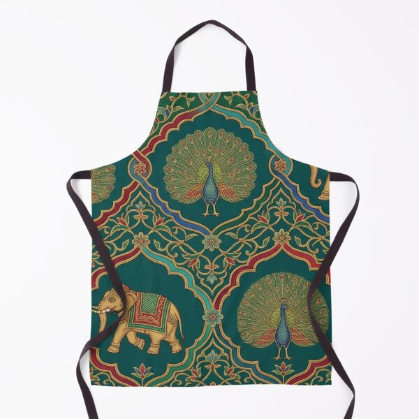 Item preview, Royal Rajput Peacock and Elephant Decorative Pattern designed and sold by RajRang.