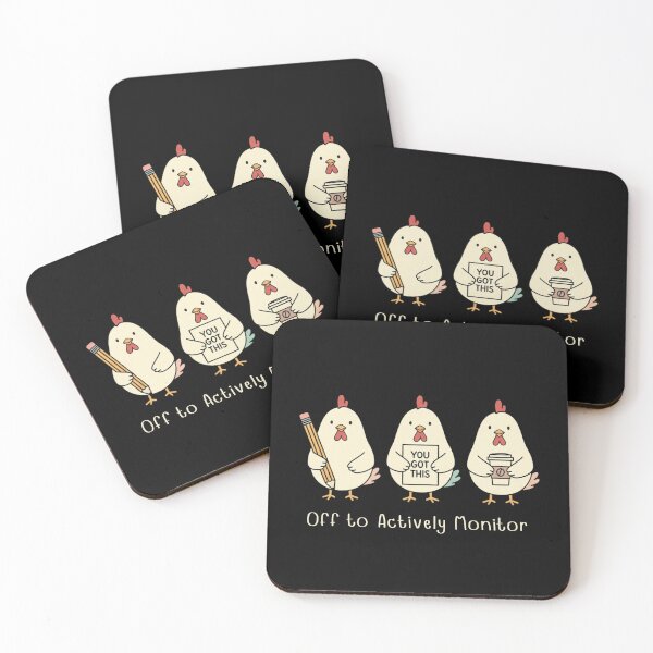 Item preview, Off to Actively Monitor Teacher Testing Day chicken designed and sold by CF_VintageDesign.