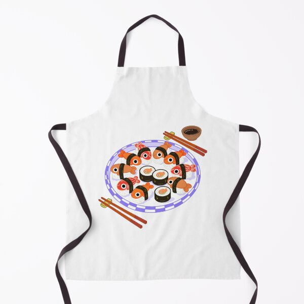 Item preview, Sushi Cartoon Faces Cute Plate designed and sold by DrawnByMoonBeam.